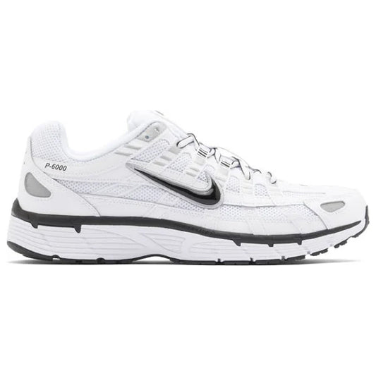 Nike P-6000 White Metallic Silver Black
